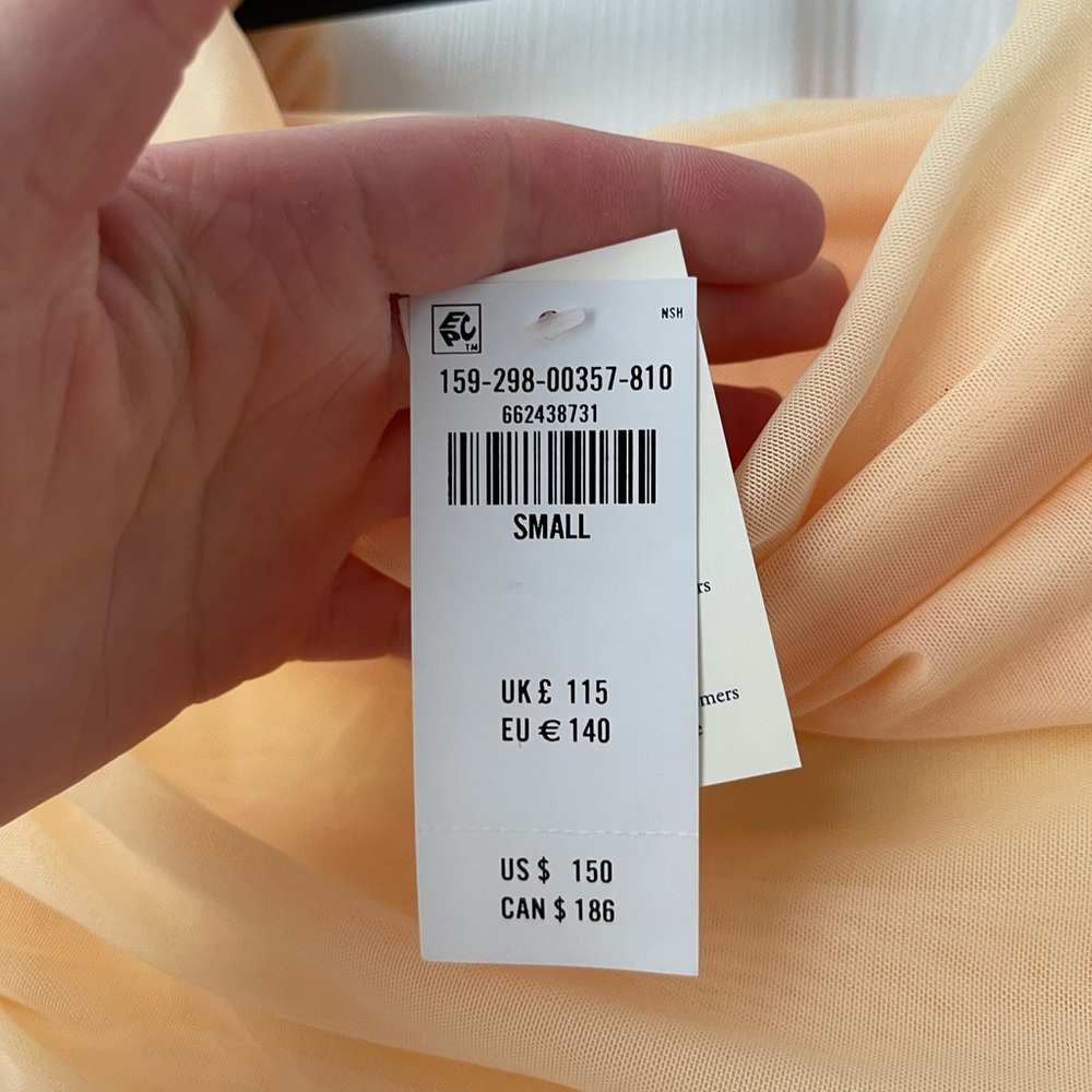 Abercrombie & Fitch Giselle Drop-Waist Dress Yellow - Picture 3 of 3